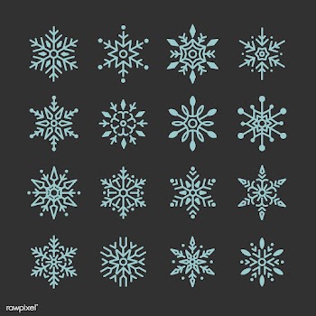 Set of Snowflakes Christmas design vector | Free stock vector - 493957