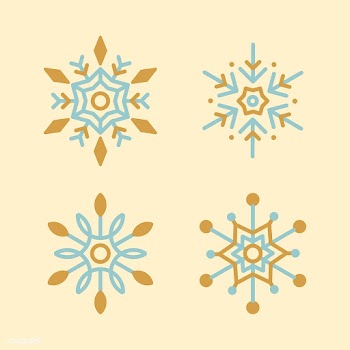 Set of Snowflakes Christmas design vector | Free stock vector - 493985