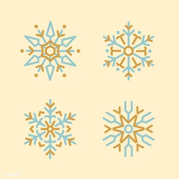 Set of Snowflakes Christmas design vector | Free stock vector - 493994