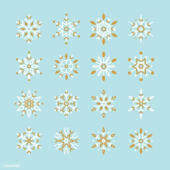 Set of Snowflakes Christmas design vector | Free stock vector - 493997