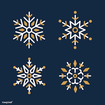 Set of Snowflakes Christmas design vector | Free stock vector - 493998