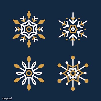 Set of Snowflakes Christmas design vector | Free stock vector - 494012
