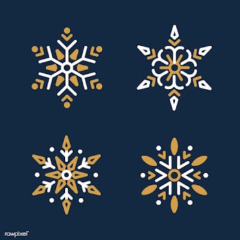 Set of Snowflakes Christmas design vector | Free stock vector - 494013