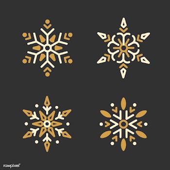Set of Snowflakes Christmas design vector | Free stock vector - 494021