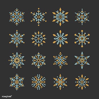 Set of Snowflakes Christmas design vector | Free stock vector - 494030