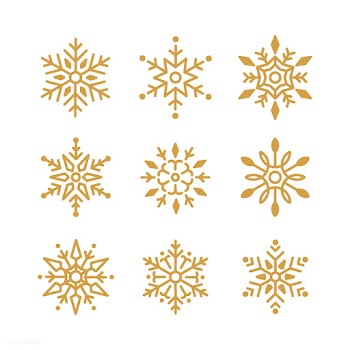 Set of Snowflakes Christmas design vector | Free stock vector - 494036