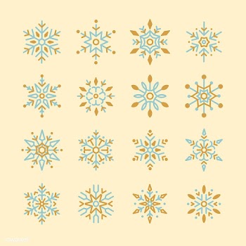 Set of Snowflakes Christmas design vector | Free stock vector - 494039