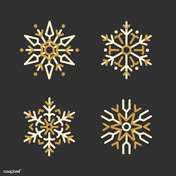 Set of Snowflakes Christmas design vector | Free stock vector - 494042