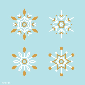 Set of Snowflakes Christmas design vector | Free stock vector - 494046