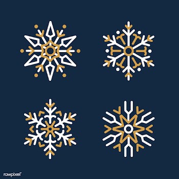 Set of Snowflakes Christmas design vector | Free stock vector - 494051