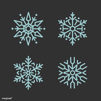 Set of Snowflakes Christmas design vector | Free stock vector - 494052
