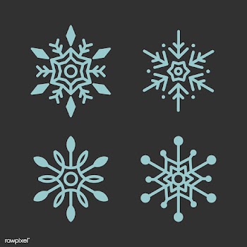 Set of Snowflakes Christmas design vector | Free stock vector - 494061