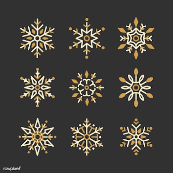 Set of Snowflakes Christmas design vector | Free stock vector - 494070