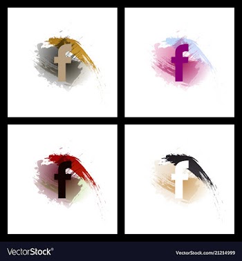 Set of social media network connect communicate vector image
