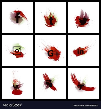 Set of social media network connect communicate vector image