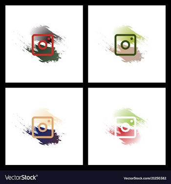 Set of social media network connect communicate vector image