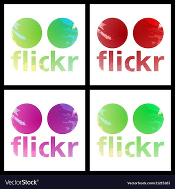 Set of social networking icons web design flat vector image