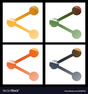 Set of social networking icons web design flat vector image
