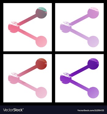 Set of social networking icons web design flat vector image