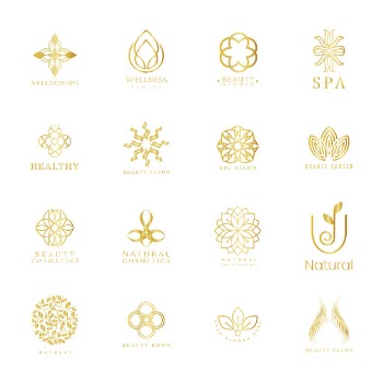 Set of spa and beauty logo Free Vector