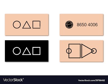 set of squid game invitation cards
