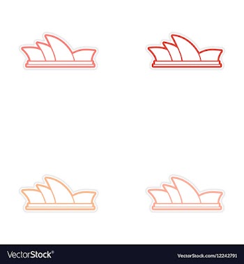 Set of stickers Australian Sydney on white vector image