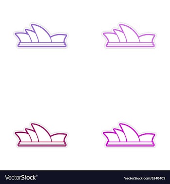 Set of stickers Australian Sydney on white vector image
