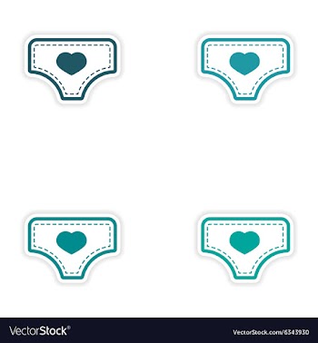 Set of stickers baby pants on white background vector image