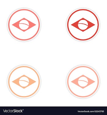 Set of stickers Brazil logo on white background vector image