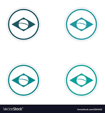 Set of stickers Brazil logo on white background vector image