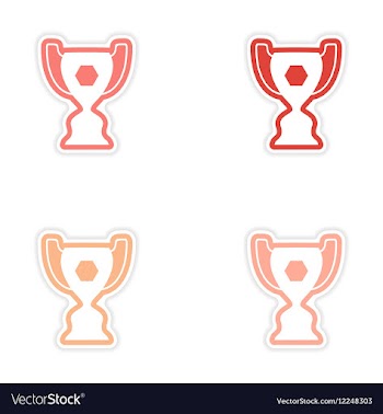Set of stickers Brazilian football cup on white vector image