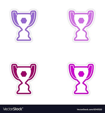 Set of stickers Brazilian football cup on white vector image