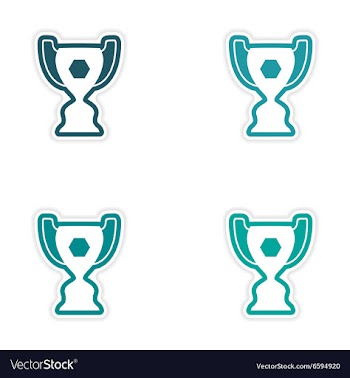 Set of stickers Brazilian football cup on white vector image
