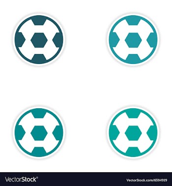 Set of stickers Brazilian football on white vector image