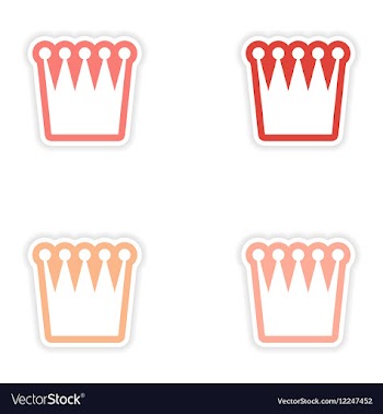 Set of stickers British crown on white background vector image