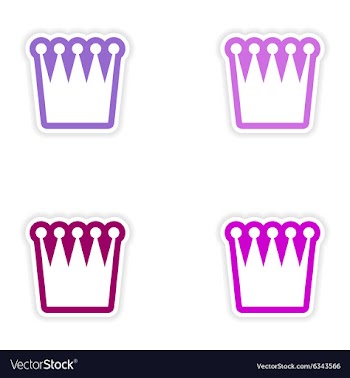 Set of stickers British crown on white background vector image