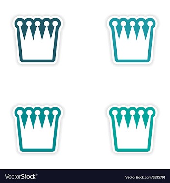 Set of stickers British crown on white background vector image
