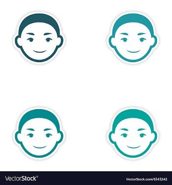 Set of stickers Indian boy on white background vector image