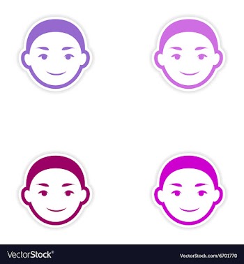 Set of stickers Indian boy on white background vector image