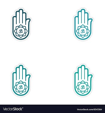 Set of stickers Indian sign on white background vector image