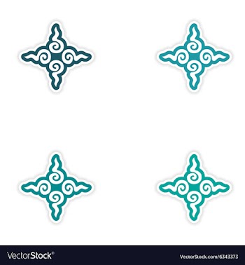 Set of stickers Indian sign on white background vector image