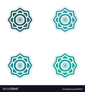 Set of stickers Indian sign on white background vector image