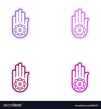 Set of stickers Indian sign on white background vector image