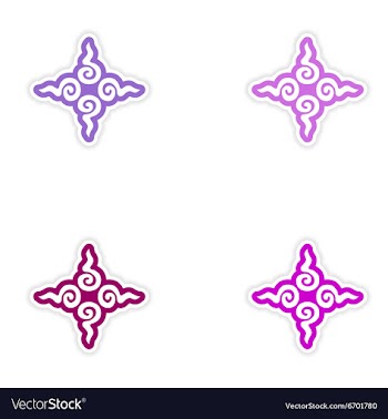 Set of stickers Indian sign on white background vector image