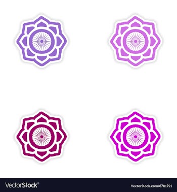 Set of stickers Indian sign on white background vector image