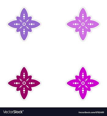 Set of stickers Indian sign on white background vector image
