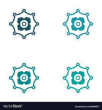 Set of stickers Indian symbols on white background vector image