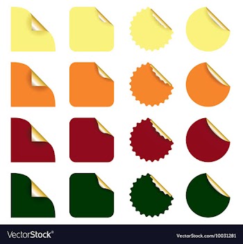 Set of stickers vector image