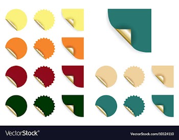 Set of stickers vector image