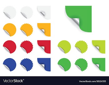 Set of stickers vector image